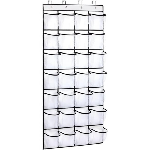 REGELOGO Over Door Shoe Organizer 28 Pocket Hanging Rack Closet Storage - Picture 1 of 7